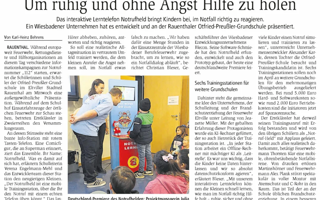 Ruhig und ohne Angst Hilfe holen